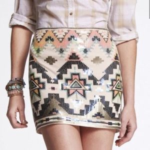 🌞 Aztec Sequin Skirt